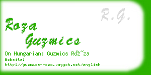 roza guzmics business card